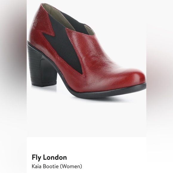 Fly London Red Leather Booties - Picture 7 of 7